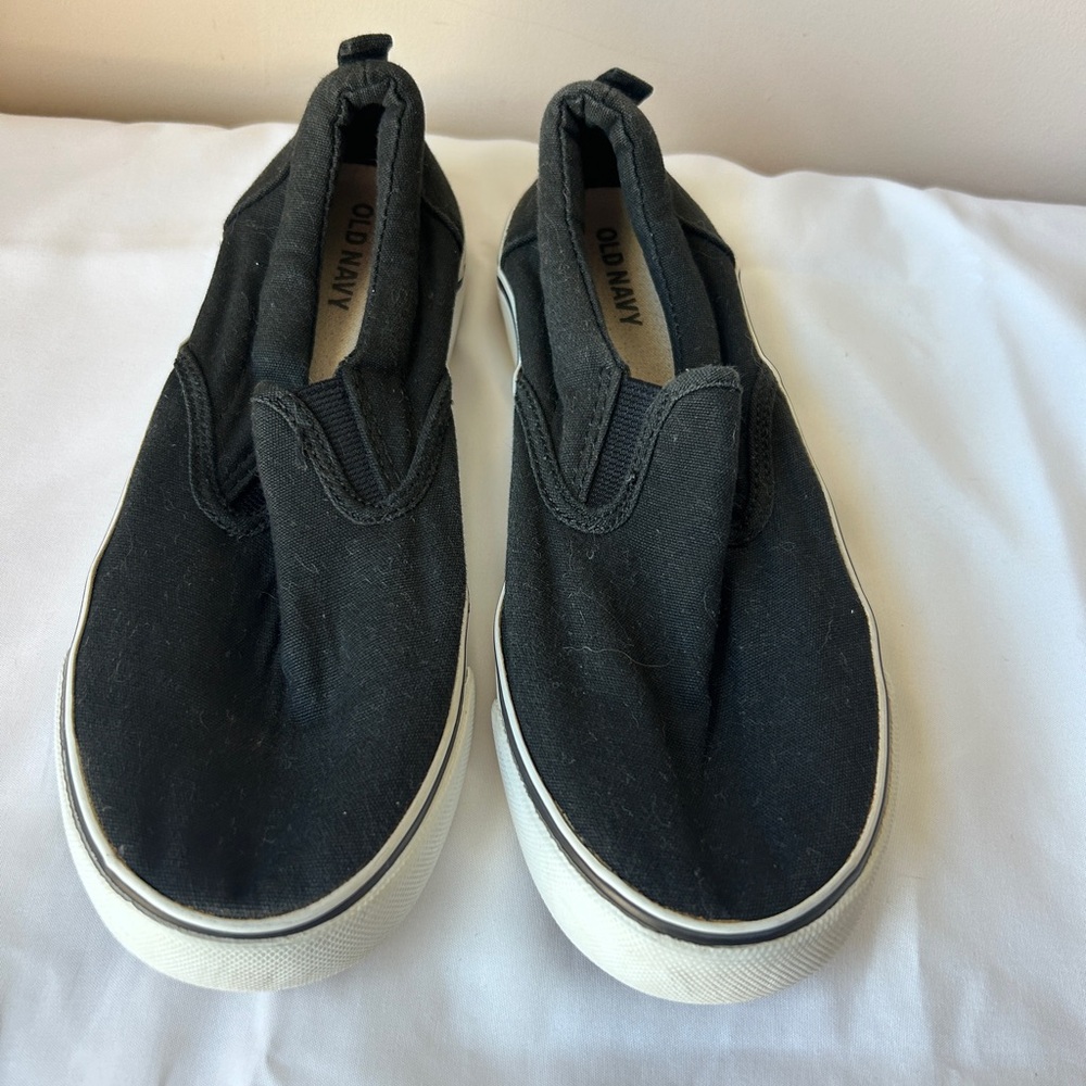 Old Navy Black Slip-On Sneakers Casual Canvas